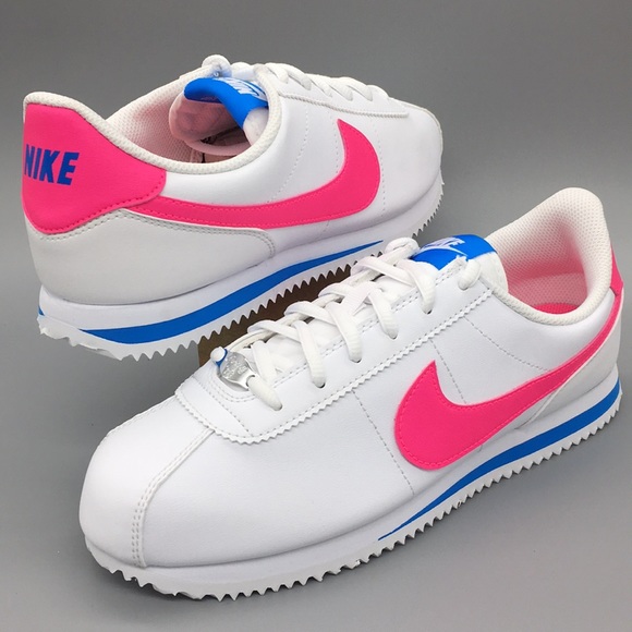 nike cortez pink and blue